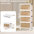 thumbnail image 2 of 4 Niveles Cajas de Almacenamiento, Contenedores de Organizador Plegable de Plástico con Tapas Y Ruedas, Cajas de Organización Apilables para Dormitorio, Sala y Cocina, 2 of 8