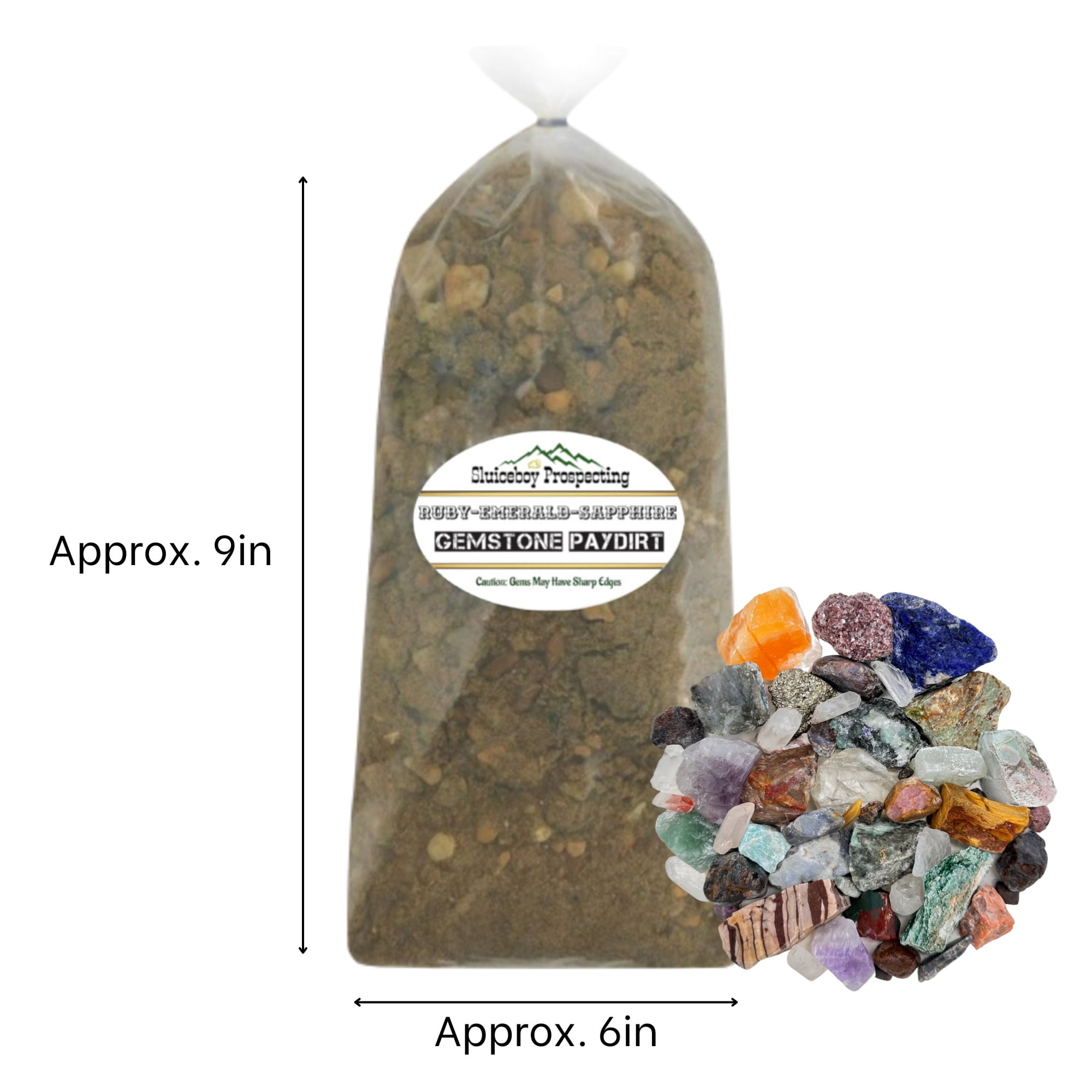 Multicolor Mining Paydirt Kit Loose Gemstone, 10 lb