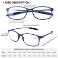 thumbnail image 2 of Gafas de lectura AQWANO Blue Light Blocking TR90 2.5, paquete de 4, 2 of 7