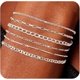 thumbnail image 1 of Dainty Silver Bracelets for Women Trendy - Waterproof, 1 of 5