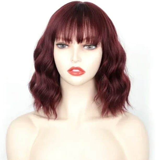 Peluca Femenina, Peluca de Reemplazo de 35 A 40 cm de longitud práctica para el maquillaje