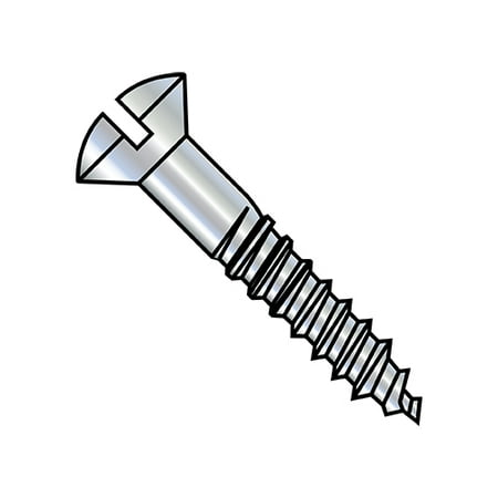 

4-22X5/8 Slotted Oval Full Body Wood Screw Zinc (Pack Qty 10 000) BC-0410DSO