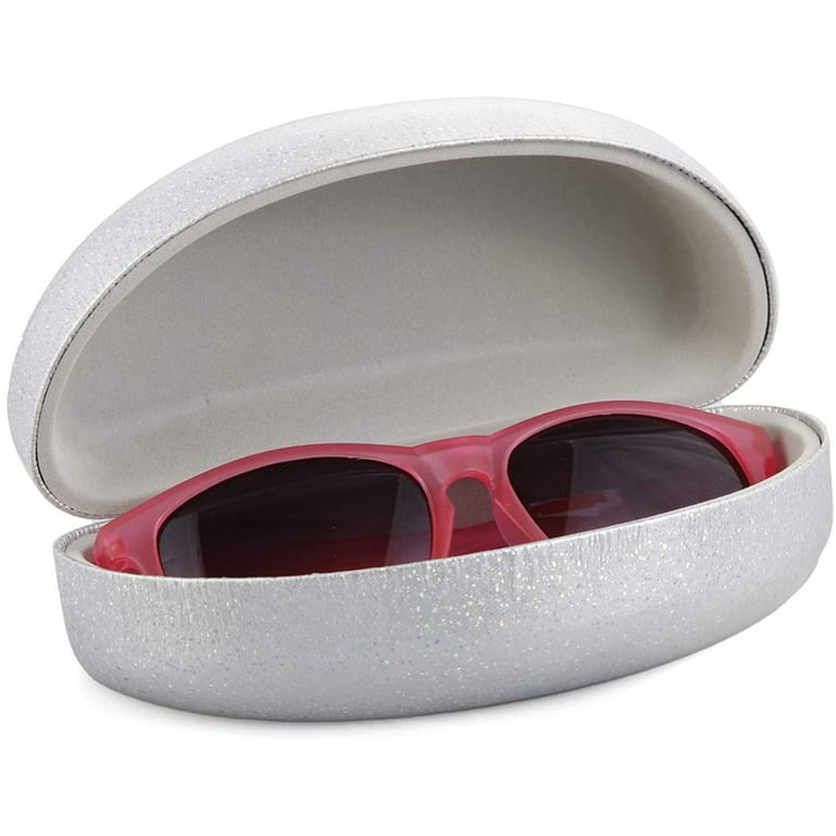 Hard Shell Eyeglass Case Clamshell Fits Oversized Large Frame