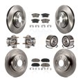 thumbnail image 1 of Transit Auto Front Rear Wheel Hub Bearings Assembly Disc Brake Rotors and Ceramic Pads Kit (10Pc) for Car Honda Accord - Left Right Side (Driver Passenger) KBB-123284, 1 of 10