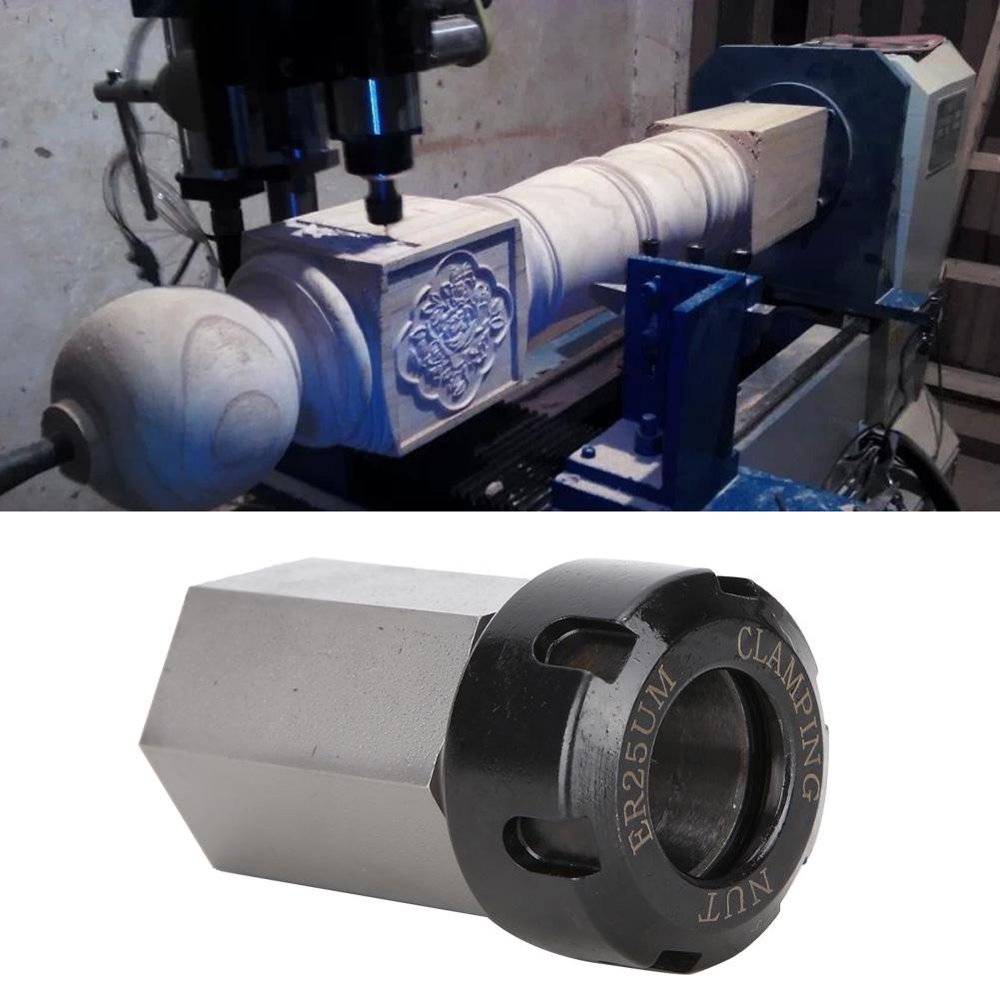 OTVIAP Hex ER25 Collet Chuck Block Tool Holder for CNC Lathe Engraving