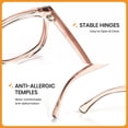 thumbnail image 5 of Cyxus Blue Light Glasses Lightweight TR90 Computer Glasses UV Blocking Square Black Frame Clear Lens Eyewear Relieve Eye Strain（Crystal Brown）, 5 of 7