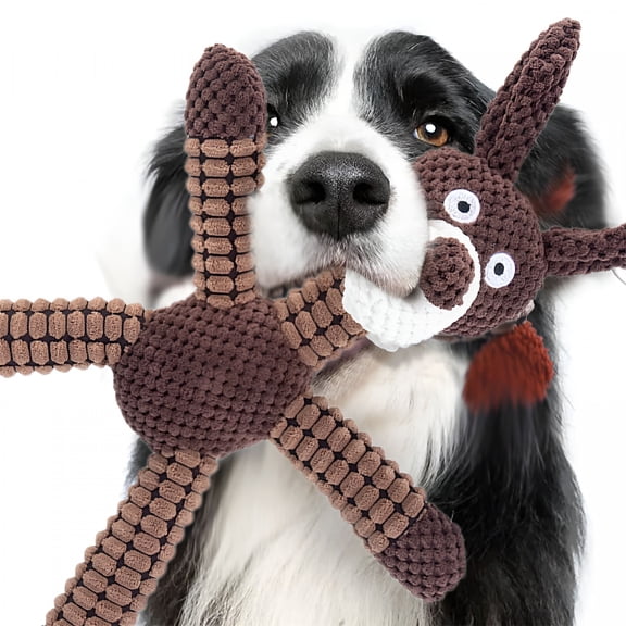 BESTSKY Dog Toys for Aggressive Chewers Indestructible Chew for Squeaky Chew for Teething Stuffed Animal for Small Medium
