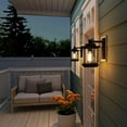 thumbnail image 4 of LNC Modern Black Outdoor Wall Light with Clear Glass, 1-Light Weatherproof Lantern Fixture, 4 of 17