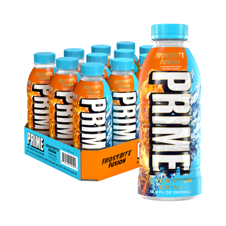 Prime Hydration Sports Drink, Frostbite Fusion, 16.9 fl oz, 12 Pack, Bottles