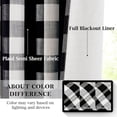 thumbnail image 3 of Buffalo Plaid Black White Curtain Panels for Bedroom Living Room,63 Inch Full Blackout Thermal Insulated Drapes,Farmhouse Rustic Window Treatment,Rod Pocket Back Tabs,40" Wx63 Lx2, 3 of 8