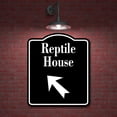thumbnail image 2 of Reptile House Zoo 45 Degree Up Left Arrow BLACK Aluminum Composite Sign, 8.5"x10", 2 of 10