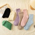 thumbnail image 4 of Tiqkatyck Ankle Socks Clearance, Womens Winter Socks Coral Fleece Socks Stripe Socks Casual Socks Thermal Socks Crew Socks for Women No Show Socks Womens Black One Size, 4 of 4