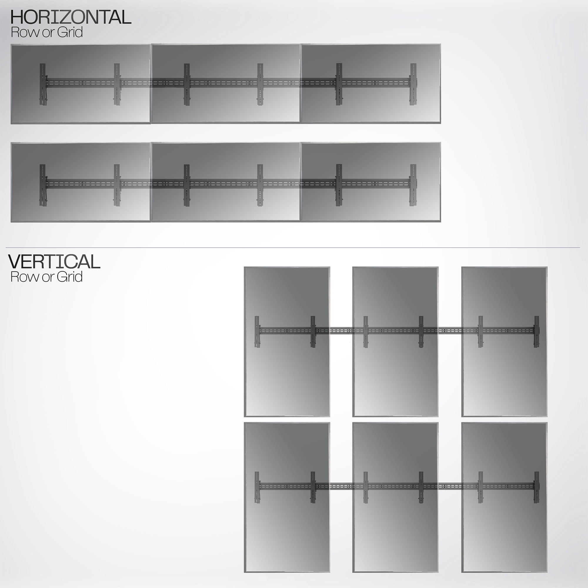 VIVO 2x3 Pop-Out Video Wall Mount (Fits 6 TVs) for 37” to 65” Plasma Screens