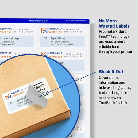 Avery Shipping Labels, 3-1/3" x 4", White, 600ct (5164)
