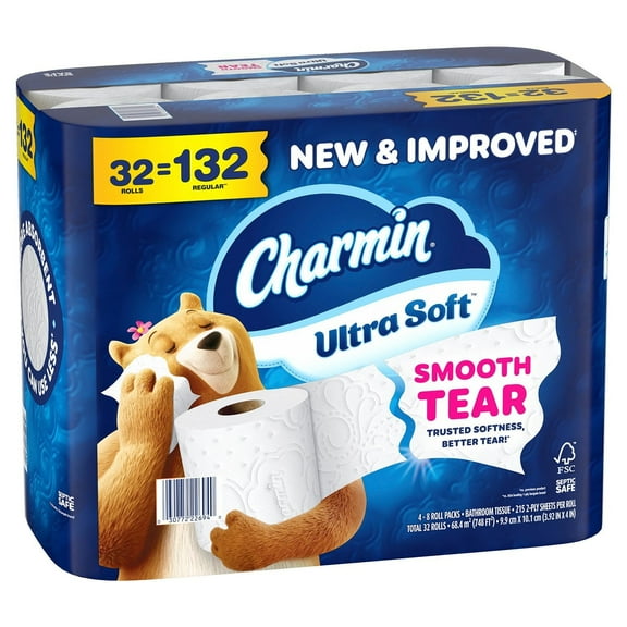 Charmin Ultra Soft 2-Ply Toilet Paper 32 rolls, 215 sheets/roll