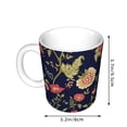 thumbnail image 2 of Yiaed Flower Print Ceramics Coffee,Large Handle Design,Extra Large Tea and Coffee Cup for Office and Home Mugs, 2 of 6