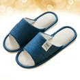 thumbnail image 6 of Worgeous  Indoor Slipper Summer Cotton Slippers Cute Microwavable Men and Women Lovers Navy, 6 of 8