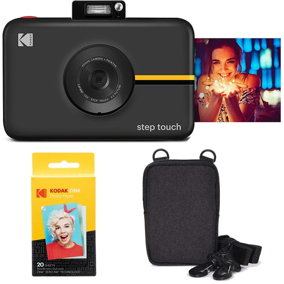 Kodak Step Touch 13MP Instant Camera (Black) with 3.5” LCD Touchscreen Display Go Bundle