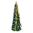 thumbnail image 1 of de Navidad plegable con luces blancas cálidas y adornos, alimentado por USB, realista, fácil de instalar para porche, patio, de Navidad 120 centímetros, 1 of 8