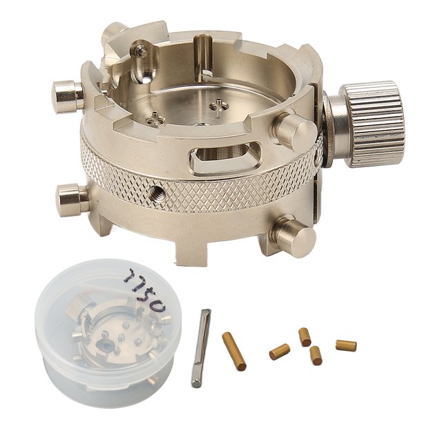 Base de movimiento de reloj, soporte de movimiento de reloj estable y resistente de acero inoxidable multifuncional para movimiento 7750