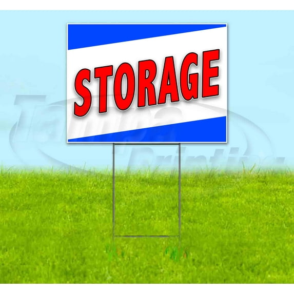 Storage (18" x 24") Yard Sign, Includes Metal Step Stake