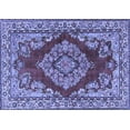 thumbnail image 1 of Ahgly Company Machine Washable Indoor Rectangle Medallion Blue Traditional Area Rugs, 6' x 9', 1 of 4