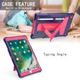 thumbnail image 4 of for iPad 9th/8th/7th Generation Case with Pencil Holder & Kickstand, Shockproof Drop Proof Kids Friendly Rugged Full Body Protective Case Cover for iPad 10.2 Inch 2021/2020/2019, Navyblue+Rose, 4 of 4