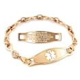 thumbnail image 1 of MedicEngraved Rose Gold Stainless Steel Custom Medical Alert Bracelet - 6mm Infinity Link, 1 of 7