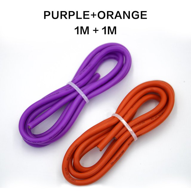 Cable de silicona de 2m, cable de color rojo y negro, alta calidad, 12, 14, 16, 18, 20, 22, 24, 26, 28, 30 AWG, 1 M
