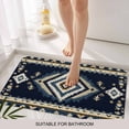 thumbnail image 3 of Navy Blue Brown Boho Door Mat&nbsp;Indoor Outdoor Entrance, Non Slip Small Rug for Kitchen Bathroom Entryway Rug, Retro Geometric Southwestern Washable Doormat Floor Mat 16x24 Inch, 3 of 8