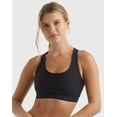 thumbnail image 2 of Hanes Sport Women's Racerback Sports Bra with Compression, 2-Pack Black/White L, 2 of 10