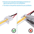 thumbnail image 3 of 8 Pack Extension Wires with Two-side Connectors, for 10mm 2 Pin COB LED Single Color Strip Light, 5.91in 22AWG Extension Wires with Transparent Gapless Solderless Connectors, 3 of 7