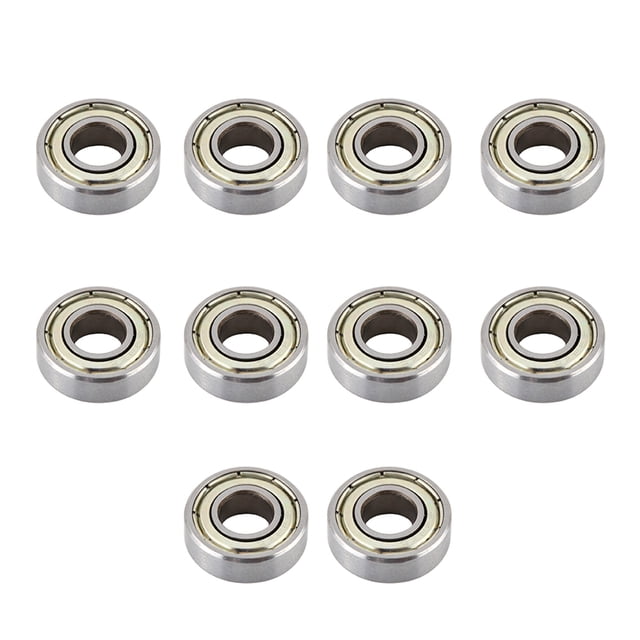 Rodamientos de bolas 698ZZ 10 piezas Ticfox acero plateado 8x19x6 mm