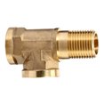 HAMPPLIES Forged Brass Tee Type Gas Adapter Male Female Thread ...