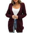 thumbnail image 6 of a.Jesdani Women Cardigan Sweater Chunky Cable Knit Loose Cardigan with Pockets S-XXL, 6 of 10