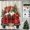Red, variant on Small Stall Shower Curtain 36x72 Inch Narrow Half Size Merry Christmas Bath Curtains Bathroom Decor, Winter Red Truck Gnomes XmasTree Rustic Waterproof Fabric Shower Curtain Set with Hooks 36 Inch