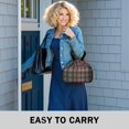 thumbnail image 6 of Red and Green Checkered Pattern Drawstring Insulated Lunch Bag for Women, Stain-Resistant Large Lunch Tote with Multi-Pockets for Work Office, 6 of 6