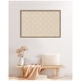 thumbnail image 2 of Kate and Laurel Framed Fabric Pinboard 38 x 26, Green Lattice Pattern Printed Linen Classic Bulletin Board for Use as a Vision Board or Wall Organization, Florence Light Brown Frame, 2 of 8