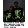thumbnail image 5 of Men's glow in the dark skeleton ribcage long sleeve shirt Halloween costume glowing tee (Mens Small), 5 of 8