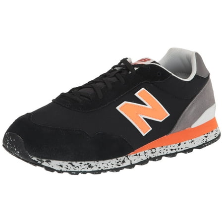 New Balance Men's 515 V3 Sneaker, Black/Vibrant Orange, 10.5 M US