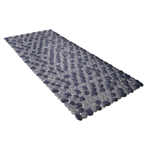 Cómoda alfombra de baño de PVC antideslizante con orificios de drenaje y fuertes ventosas