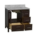 thumbnail image 6 of California 36" Bathroom Vanity with Chocolate Cabinet and Carrara Marble Top, 6 of 6