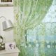 thumbnail image 3 of Cortina de ventana de gasa de tul con estampado floral Panel de cortina transparente 200x100CM Verde, 3 of 6