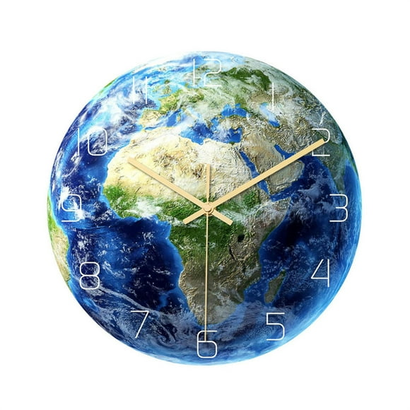 SDNall Modern Home Decor, Modern Wall Decor, Home Wall Decor, Luminous Earth Wall Clock, Acrylic Silent Home Decor, Wall Clock, Unique Gift Idea