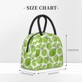 thumbnail image 2 of Honeii Green Various Lemons Print Insulated Lunch Bag Women Reusable Lunch Box with Pocket for Work Picnic Travel -One Size, 2 of 6