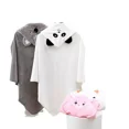 thumbnail image 5 of Toalla de baño gruesa de lana Coral para bebé con sombrero, manta envolvente con forma de Animal para niños, bata de baño infantil absorbente suave, 5 of 5