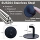 thumbnail image 4 of Black Adhesive Hooks - 8 Pack 15lb(Max) Sticky Wall Hooks for Hanging, Waterproof Rustproof Removable Stainless Steel Utility Hooks, Bathroom Kitchen, 4 of 5