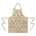 thumbnail image 2 of Pioneer Flower Floral Print Pattern Apron for Women and Men, Cotton Linen Waterproof with Pockets, Adjustable, 33x27 Inch for Kitchen, Gardening, BBQ, Salon, 2 of 6