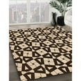 thumbnail image 2 of Ahgly Company Indoor Round Patterned Black Bean Brown Area Rugs, 5' Round, 2 of 6