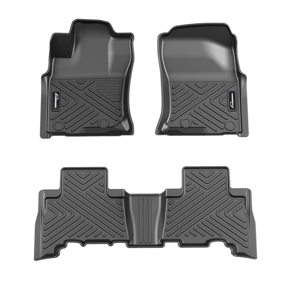 Custom Fit TPE Car Floor Mats for Toyota 4Runner & Lexus GX460 Anti-Slip, Front & Rear Rows, Easy to Clean, Black